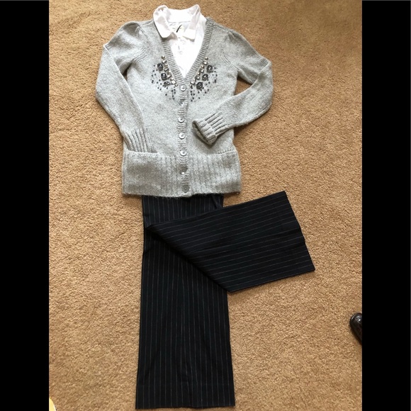 Express Sweaters - Embellished Gray Cardigan from EXPRESS